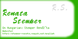 renata stemper business card